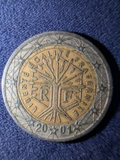 Rare 2001 Error 2 Euro Coin
