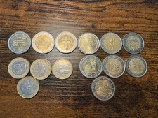 1 and 2 Euro rare coins for